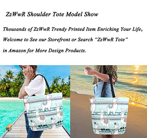 ZzWwR 3d Beautiful Summer Beach Palm Trees Print Extra Large Canvas Shoulder Tote Top Storage Handle Bag for Gym Beach Weekender Travel Shopping