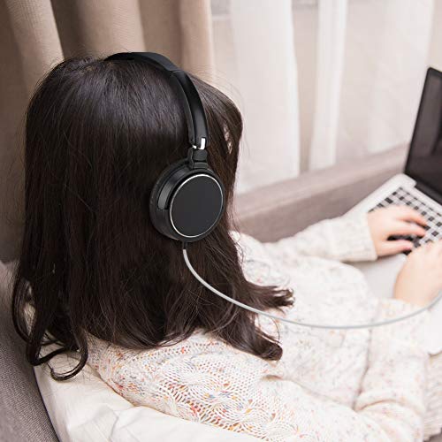 Over-Ear Headphones, Foldable Compact Wired Headset, Easy to Adjust/Sports/Lightweight Stereo HiFi Music Headphone Support TF Card