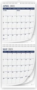 2023-2024 2-month view wall calendar by strivezen, move-a-page, monthly, foldable, vertical, april 2023 - december 2024, 12x 28 inches, large, minimalist, 21 months