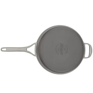 Anolon 5-Qt. Covered Sauté Hard Anodized Aluminum Sauteuse, Saute Pan, 5 Quart, Dark Gray,81173