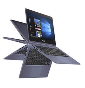 asus vivobook flip thin and light 2-in-1 laptop - 11.6-inch hd touchscreen, intel dual-core celeron n3350 processor, 4gb ram, 64gb emmc storage, windows 10 in s mode, office 365 - j202na-dh01t (renewed)