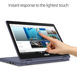 Asus VivoBook Flip Thin and Light 2-in-1 Laptop - 11.6-inch HD Touchscreen, Intel Dual-Core Celeron N3350 Processor, 4GB RAM, 64GB eMMC Storage, Windows 10 in S Mode, Office 365 - J202NA-DH01T (Renewed)