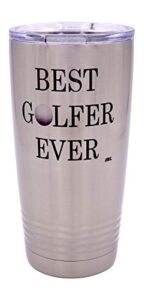 rogue river tactical funny best golfer ever 20 ounce large stainless steel golf travel tumbler mug cup w/lid dad grandpa ball