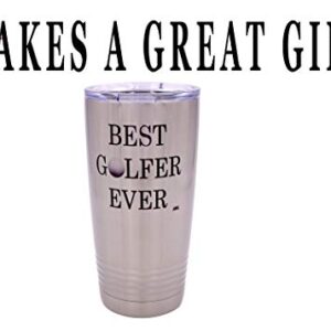 Rogue River Tactical Funny Best Golfer Ever 20 Ounce Large Stainless Steel Golf Travel Tumbler Mug Cup w/Lid Dad Grandpa Ball