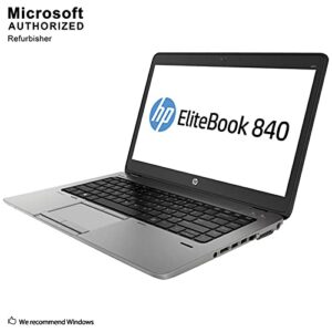 HP EliteBook 840 G2 Business Notebook with 14 Inch HD Display, Intel Core i7 CPU, 8GB RAM, 256GB SSD, Windows 10 (Renewed)