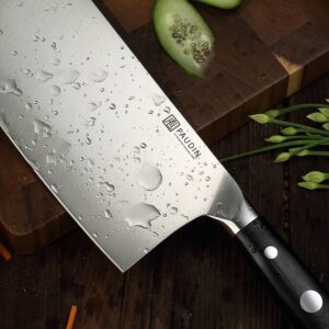 PAUDIN Cleaver Knife - 7 inch Meat Cleaver, High Carbon German Steel Heavy Duty Chinese Chef Knife with G10 Handle, Full Tang Butcher Knife