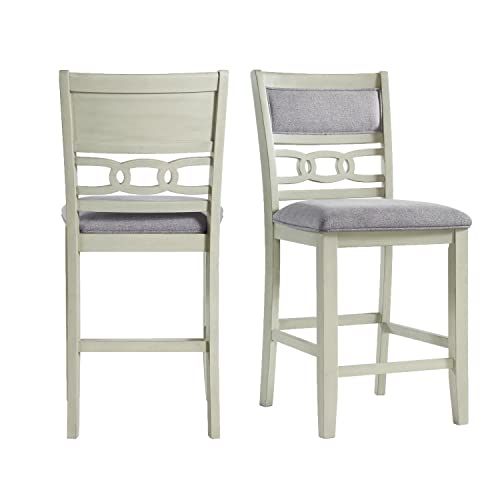 Picket House Furnishings Taylor Counter Height Side Chair Set in Bisque