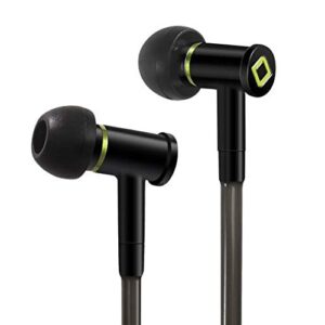 aircom a1 anti-radiation air tube headphones - emf protection earbuds with built-in microphone - airflow audio technology for premium sound - black