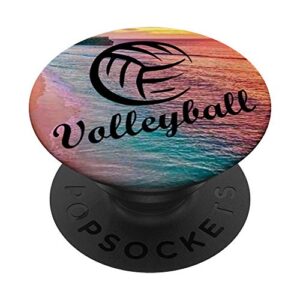 volleyball beach pop socket grip stand popsockets popgrip: swappable grip for phones & tablets
