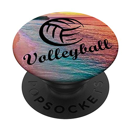 Volleyball Beach Pop Socket Grip Stand PopSockets PopGrip: Swappable Grip for Phones & Tablets