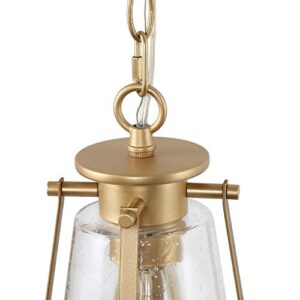 KSANA Gold Pendant Lighting for Kitchen Island, Hanging Brass Light Fixtures with Seeded Glass for Dining Room, Foyer