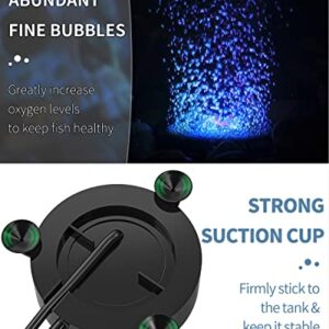 Uniclife Aquarium Volcano Ornament Kit Realistic Resin Volcanic Decoration with Air Stone Bubbler Colorful LED Light Decor for Fish Tank Landscape Addition and Oxygenation