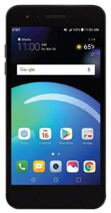 lg phoenix 4 at&t prepaid smartphone with 16gb, 4g lte, android 7.1 os, 8mp + 5mp cameras - black (renewed)