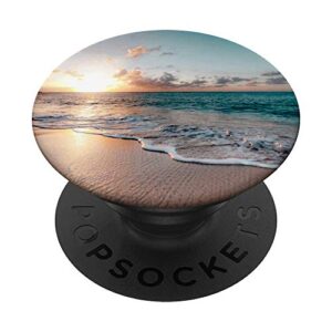 beach ocean sunset wave - tropical sand popsockets popgrip: swappable grip for phones & tablets