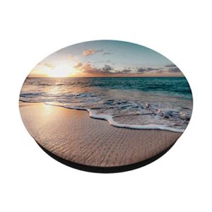 Beach Ocean Sunset Wave - Tropical Sand PopSockets PopGrip: Swappable Grip for Phones & Tablets