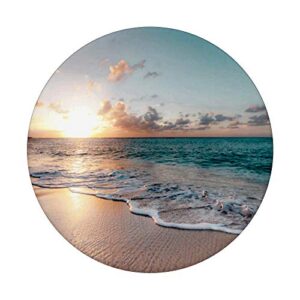 Beach Ocean Sunset Wave - Tropical Sand PopSockets PopGrip: Swappable Grip for Phones & Tablets