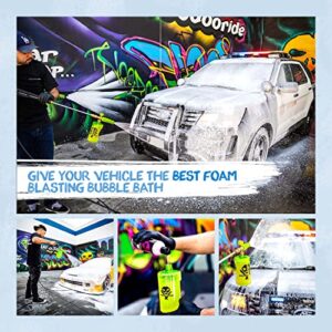 Pilot/Bully Voodoo Ride VR77FC Power Pressure Washer Foam Cannon Gun with Adjustable Sprayer and Soap Intake Valve for High Pressure Washing | 32oz Fluid Bottle, 1/4" Quick Connect, Soap Control Knob