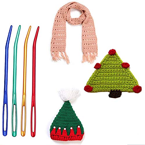 UOOU Yarn Needle,Weaving Needle Tapestry Needle Bent Needles for Crochet Large Eye Darning Needles with Storage Box for Knitting Crochet(Random Color)