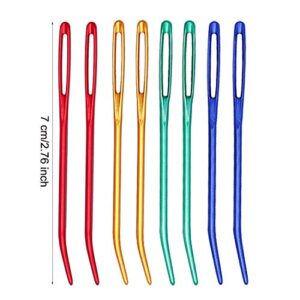 UOOU Yarn Needle,Weaving Needle Tapestry Needle Bent Needles for Crochet Large Eye Darning Needles with Storage Box for Knitting Crochet(Random Color)