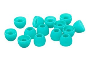 xcessor replacement silicone earbuds 7 pairs (set of 14 pieces). compatible with most in ear headphone brands (l, turquoise)