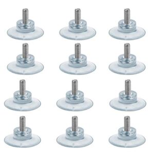 12 pieces 30mm diameter rubber strong suction cup replacements with m4 x 8mm thread screw for glass table tops