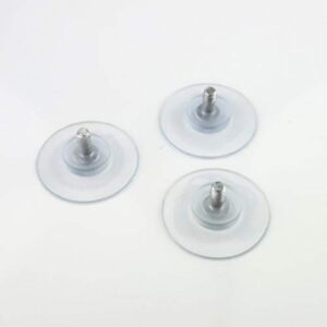 12 Pieces 30mm Diameter Rubber Strong Suction Cup Replacements with M4 x 8mm Thread Screw for Glass Table Tops