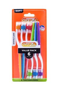 ora-zen 6-each soft toothbrush