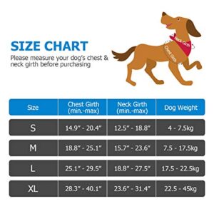 POPETPOP Dog Harness Reflective Adjustable Outdoor Pet Vest Harness Easy Control for Small Medium Large Dogs
