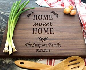 housewarming gifts, personalized cutting board for new home owner, couples, friends, parents, unique anniversary presents for mother's day, thanksgiving