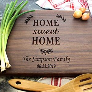 Housewarming Gifts, Personalized Cutting Board for New Home Owner, Couples, Friends, Parents, Unique Anniversary Presents for Mother's day, Thanksgiving