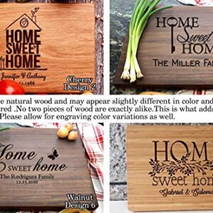 Housewarming Gifts, Personalized Cutting Board for New Home Owner, Couples, Friends, Parents, Unique Anniversary Presents for Mother's day, Thanksgiving