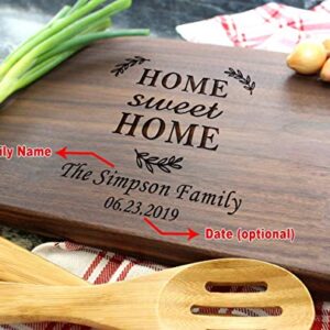 Housewarming Gifts, Personalized Cutting Board for New Home Owner, Couples, Friends, Parents, Unique Anniversary Presents for Mother's day, Thanksgiving