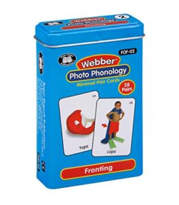 super duper publications | webber® photo phonology fronting minimal pair flash card deck | educational learning resource for children