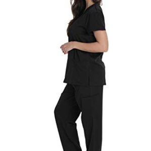 Just Love Stretch Solid Scrub Sets for Women 6828-NEW-BLK-2X