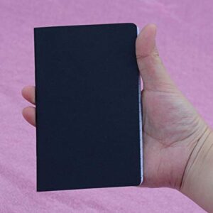 24 Pcs 5.5 Inch x 3.5 Inch Black Cover Pocket Notebook 32 Sheets (64 Pages) Blank Pages 70 Gsm Paper (Blank 24pcs)