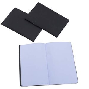 24 Pcs 5.5 Inch x 3.5 Inch Black Cover Pocket Notebook 32 Sheets (64 Pages) Blank Pages 70 Gsm Paper (Blank 24pcs)