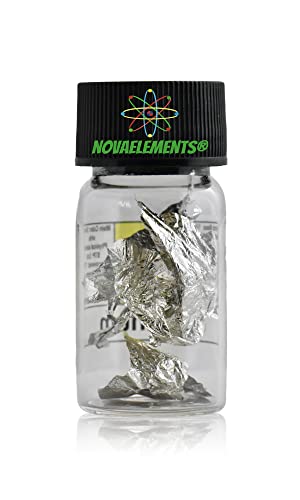 Palladium Metal foil Element 46 of The Periodic Table, Palladium foil 99.99% Pure in Labeled Vial