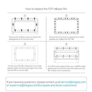 ELEGOO 5PCs FEP Release Film Mars LCD 3D Printer 140x200 MM 0.15mm Thickness