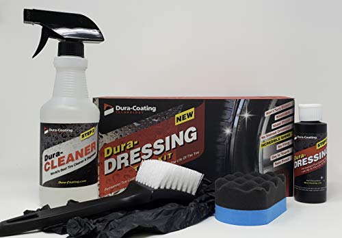 Dura-Dressing Total Tire Kit, Single Car Kit – Tire Dressing and Cleaning Kit – Made in The USA to Ensure Your Tires Shine and Look Great