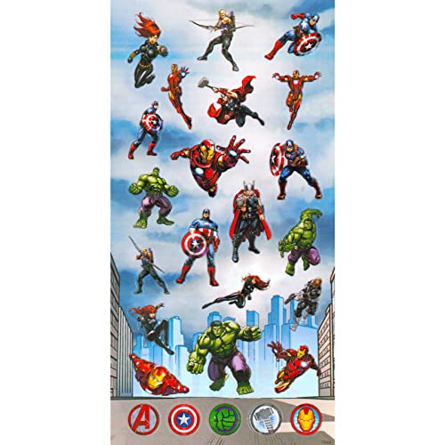 Marvel Avengers Pen Bundle Set ~ 6 Deluxe Ballpoint Gel Pens Featuring Avengers and Spiderman Plus Avengers Stickers (Avengers Office Supplies, School Supplies)