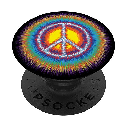 Sunburst Peace SIgn Groovy 70s Retro Peace Sign PopSockets PopGrip: Swappable Grip for Phones & Tablets