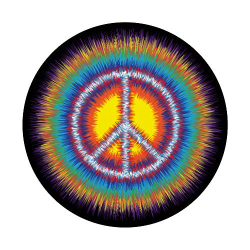 Sunburst Peace SIgn Groovy 70s Retro Peace Sign PopSockets PopGrip: Swappable Grip for Phones & Tablets