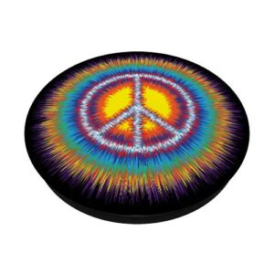 Sunburst Peace SIgn Groovy 70s Retro Peace Sign PopSockets PopGrip: Swappable Grip for Phones & Tablets