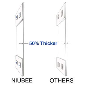 Niubee 8.5x11 inch Wall Mount Acrylic Sign Holder with Double Sided Adhesive Tape for Office, Home, Store, Restaurant-No Drilling (30 Pack)