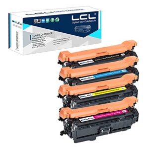 lcl remanufactured toner cartridge replacement for hp 651a ce340a ce341a ce342a ce343a m775 m775dn m775f m775z m775z+ (black cyan magenta yellow 4-pack)