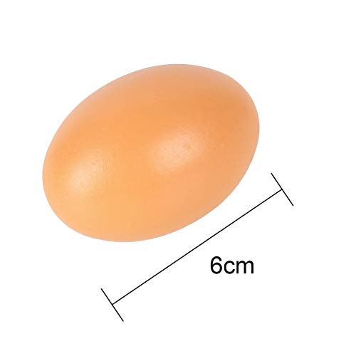 Folgtek 12pcs DIY Dummy Eggs Wooden Fake Eggs Simulation Chicken Duck Goose Egg DIY Easter Egg Toy for Hunting Decoys Decoration Egg