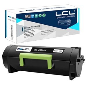 lcl compatible toner cartridge replacement for lexmark 24b6186 16000 pages m3150 xm3150 xm3150h (1-pack black)