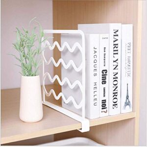 Messar 4 PCS Plastic Shelf Dividers for Closets, Plastic Closet Dividers White Shelf Separators Perfect for Clothes Organizer and Bedroom Kitchen Cabinets Shelf Storage and Organization (4 Pcs)