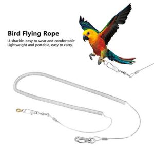 AYNEFY 6m Bird Flying Rope Parrot Bird Anti-bite Outdoor Flying Training Traveling Walking Rope Pet Bird Leash Kits Random Color (Foot Ring Dia. 4.5mm)