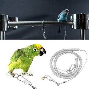 AYNEFY 6m Bird Flying Rope Parrot Bird Anti-bite Outdoor Flying Training Traveling Walking Rope Pet Bird Leash Kits Random Color (Foot Ring Dia. 4.5mm)